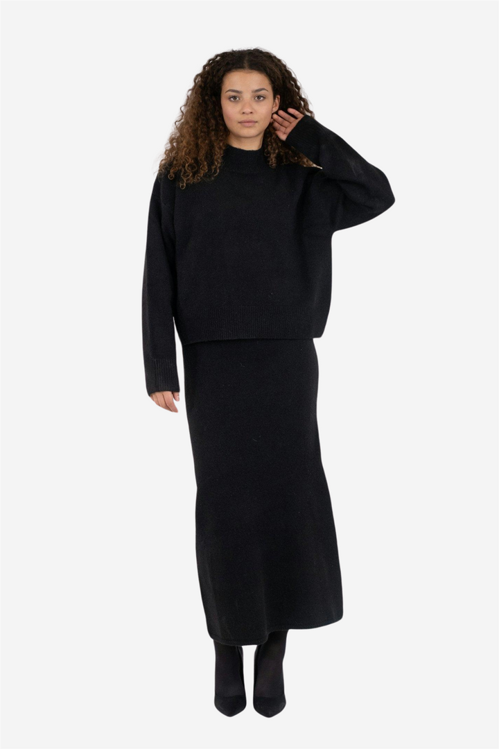 Paulina Knit Blouse Black