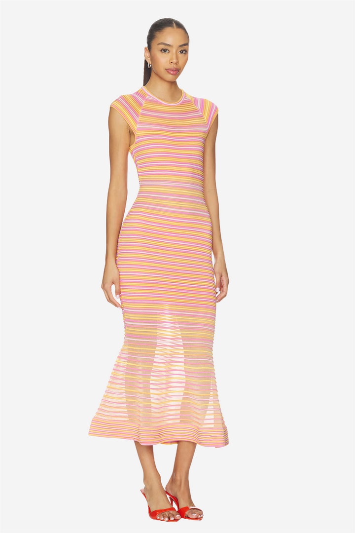 Danica Knit Midi Dress Citrus Multi