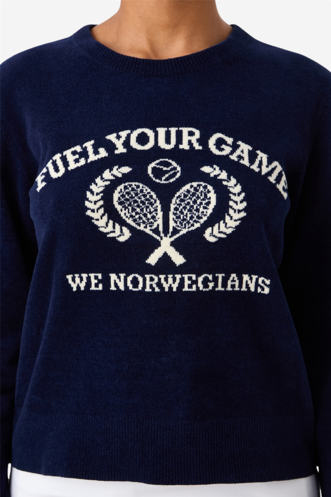 Deuce Chenille Sweater Navy Blue