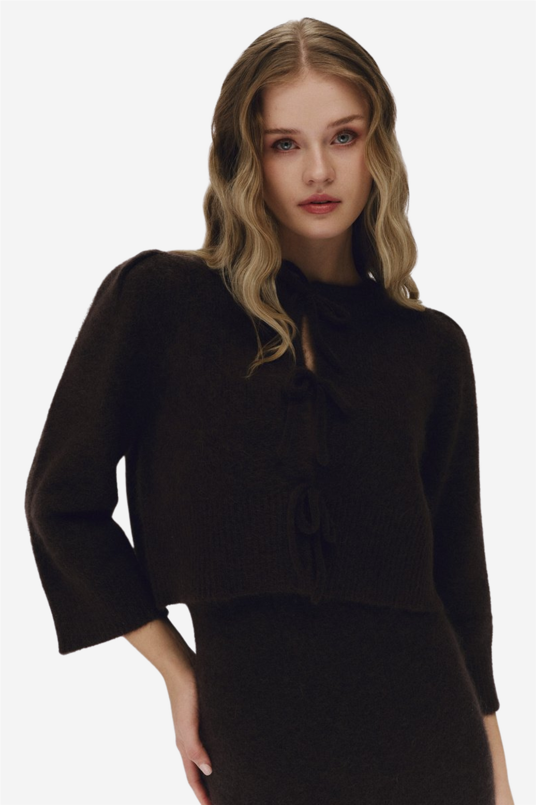 Ivy Chunky Cardigan Dark Brown