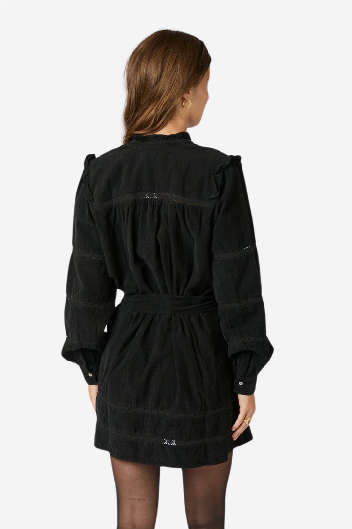 IRIRI CORDUROY DRESS BLACK