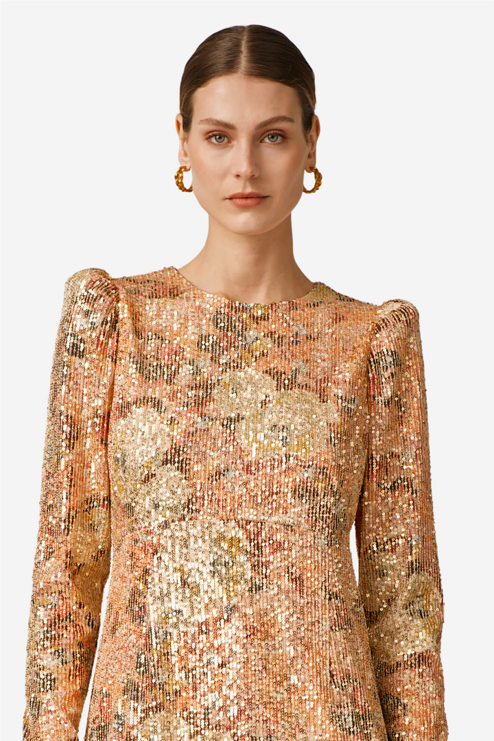 Sequins Mini Dress Brushed peony