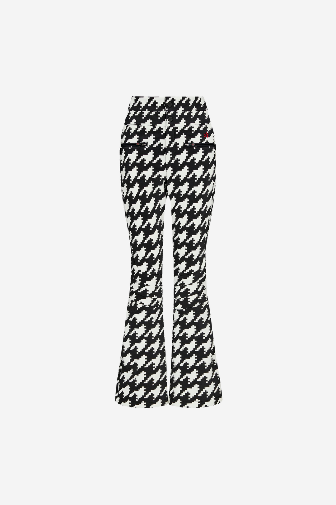 Aurora High Waist Flare Pant Print Houndstooth