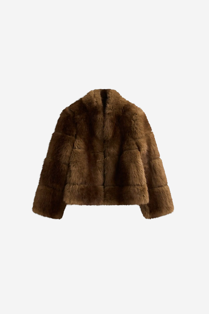 Posh Short Coat Brown