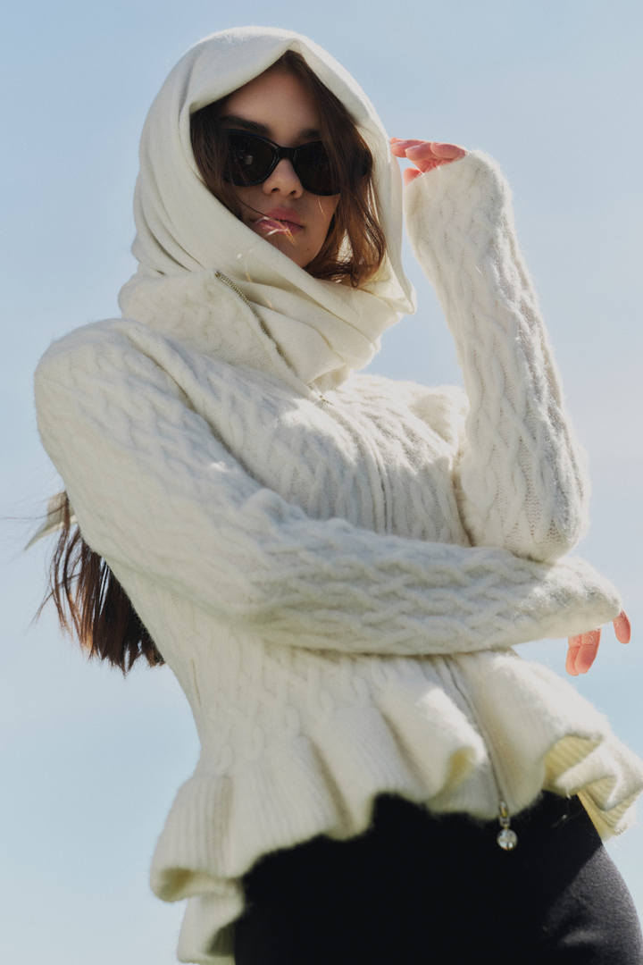 Lene Alpaca Cardigan Ivory