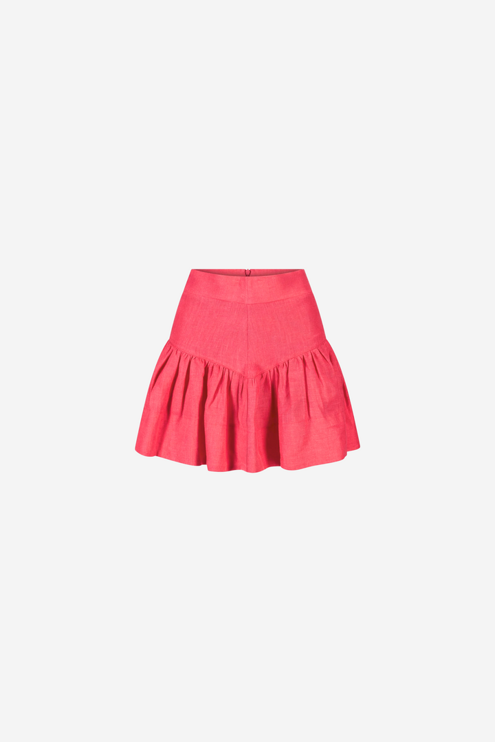 Anya linen skirt raspberry