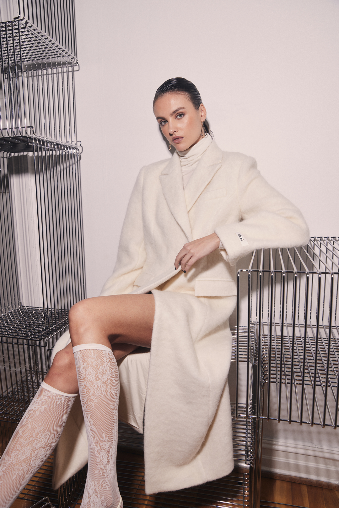 Plush Coat Off White