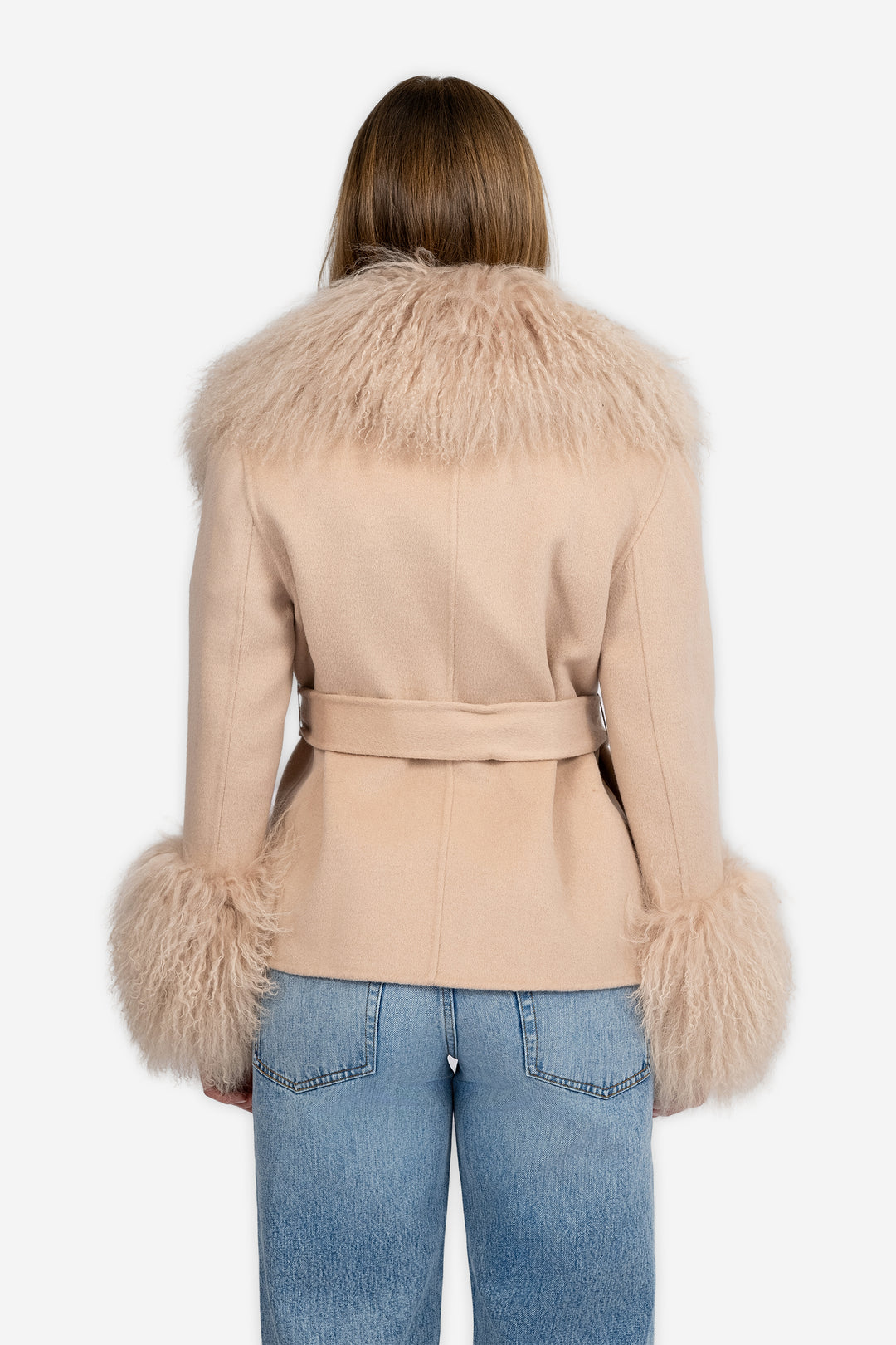 Marta Coat Mongolian Short beige