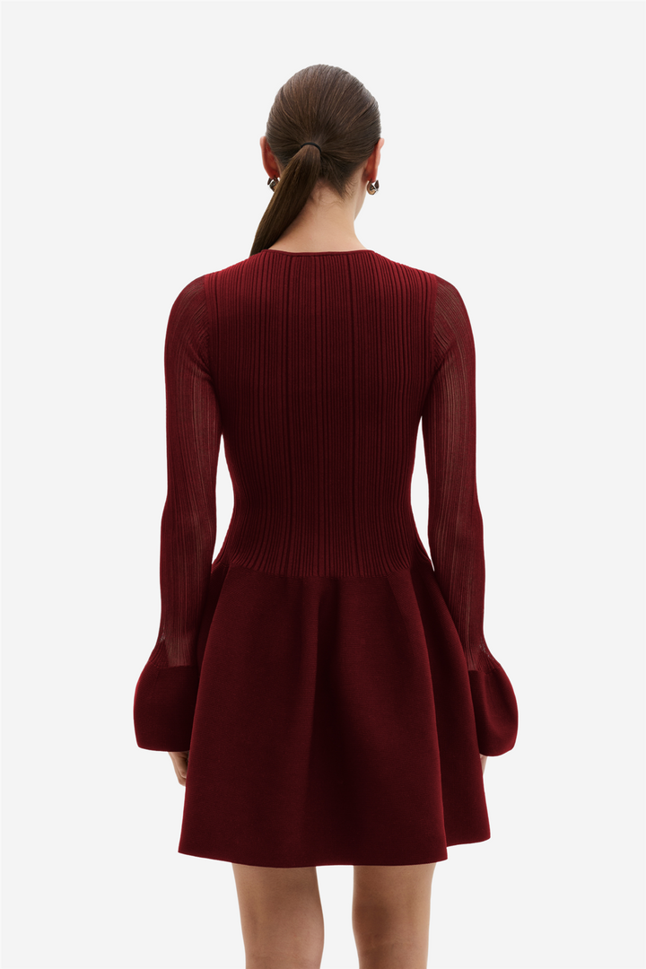 Elona Knitted Mini Dress Ruby