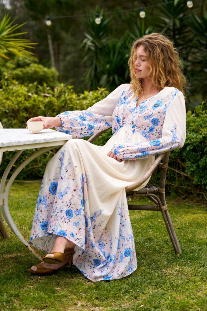 Silfi Flower Print Dress Blue