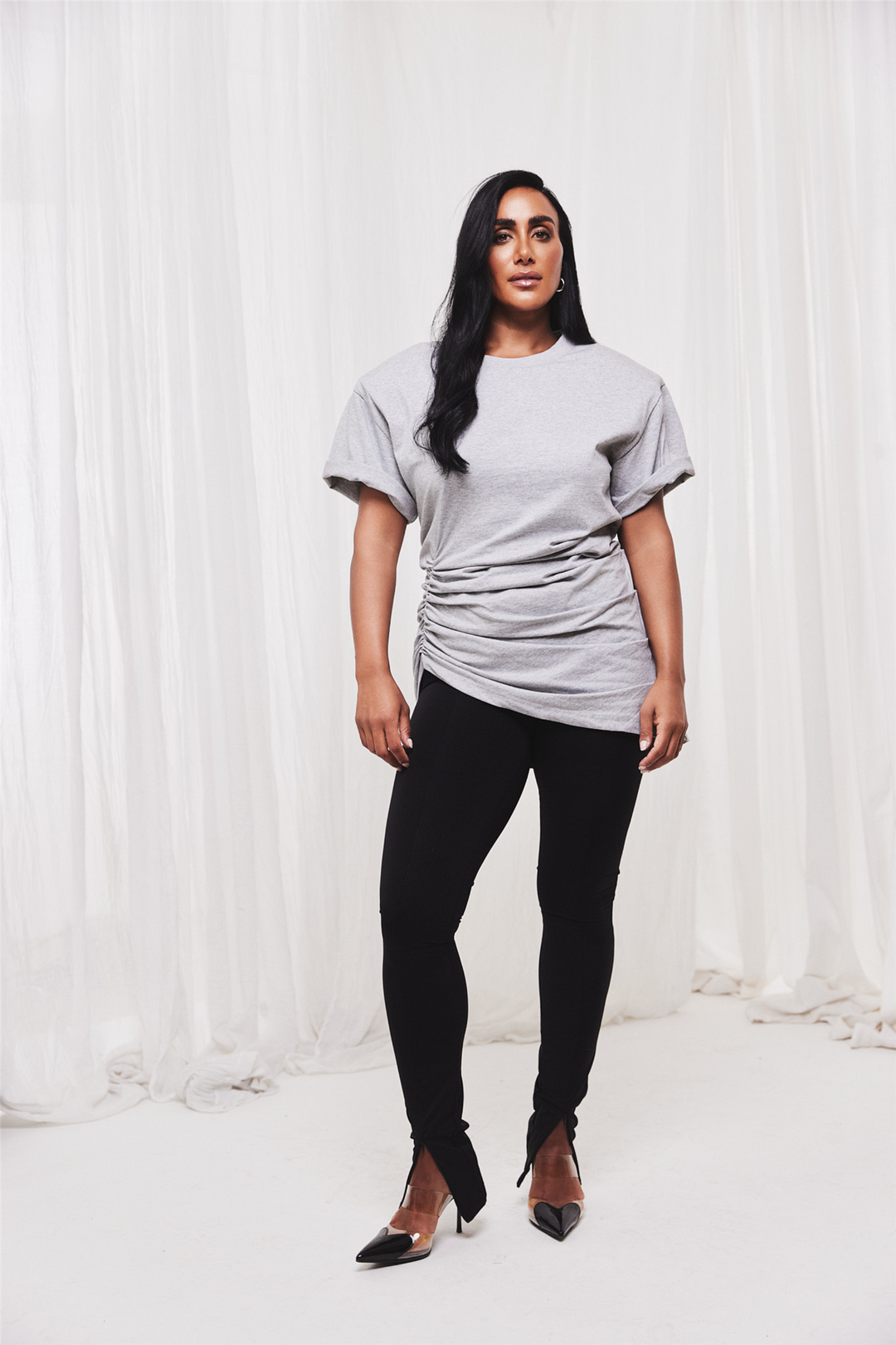 Vita & Wanda x Iben Oversized T-shirt Dress Grey Melange