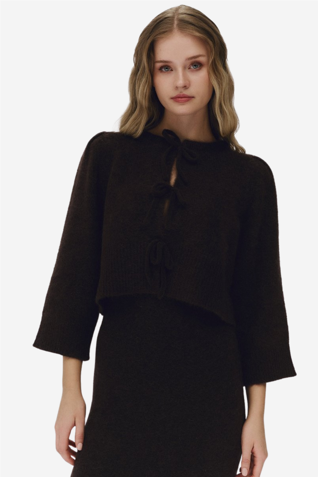 Ivy Chunky Cardigan Dark Brown
