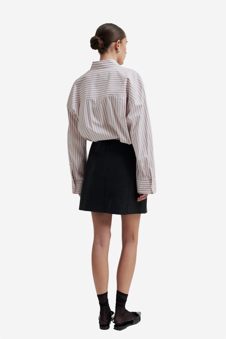 Orleans Leather Skirt Black