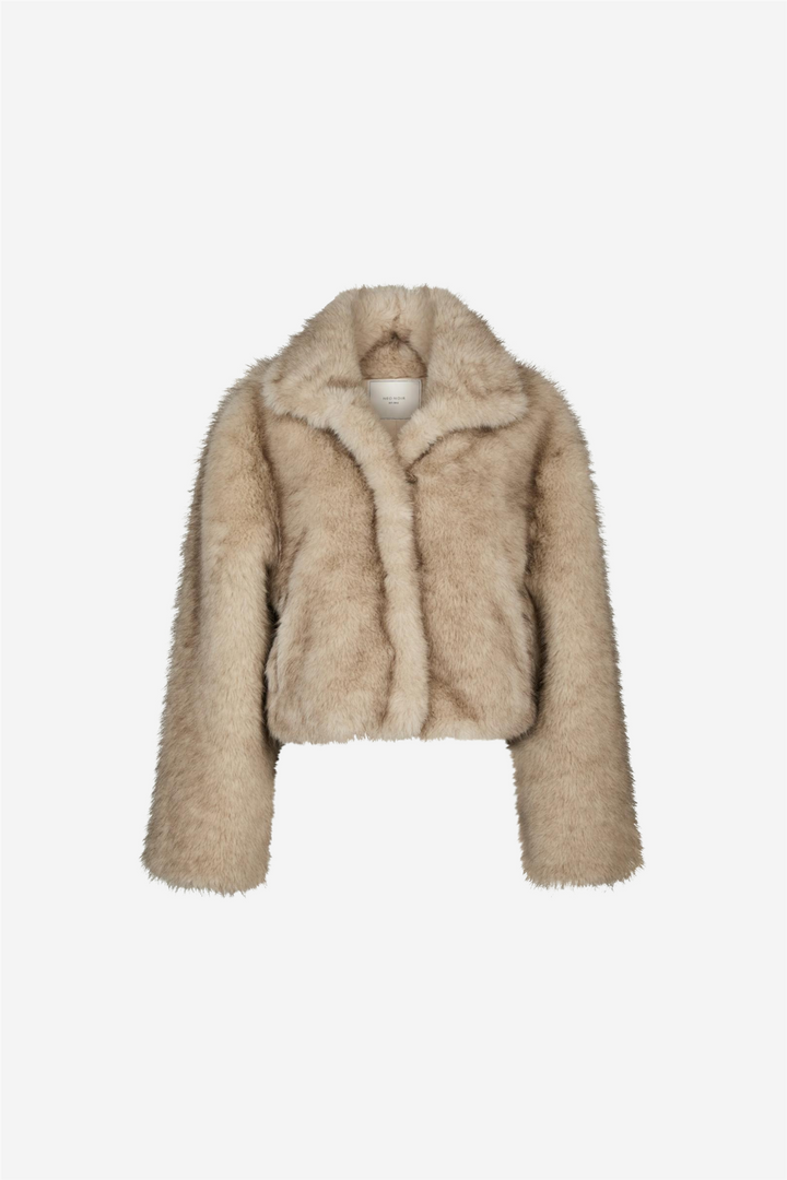 Steff Faux Fur Jacket Beige