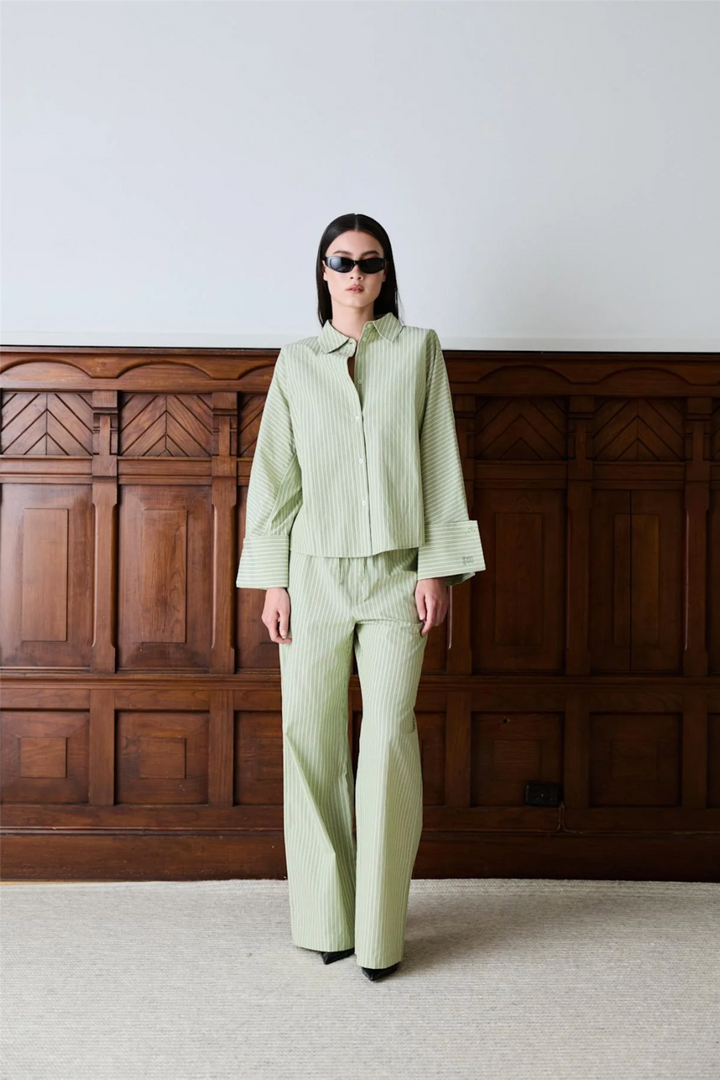 Atari Shirt Sage Stripe