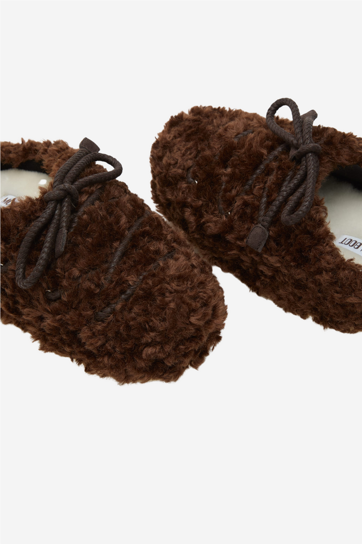 MB Evx Mule Curly Dark Brown