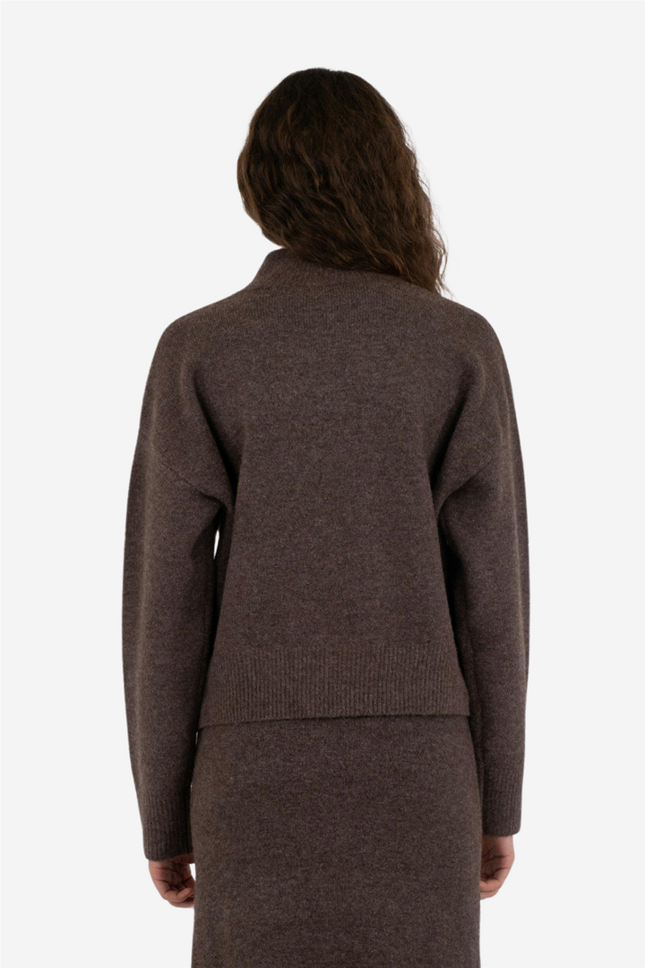 Paulina Knit Blouse Brown Melange