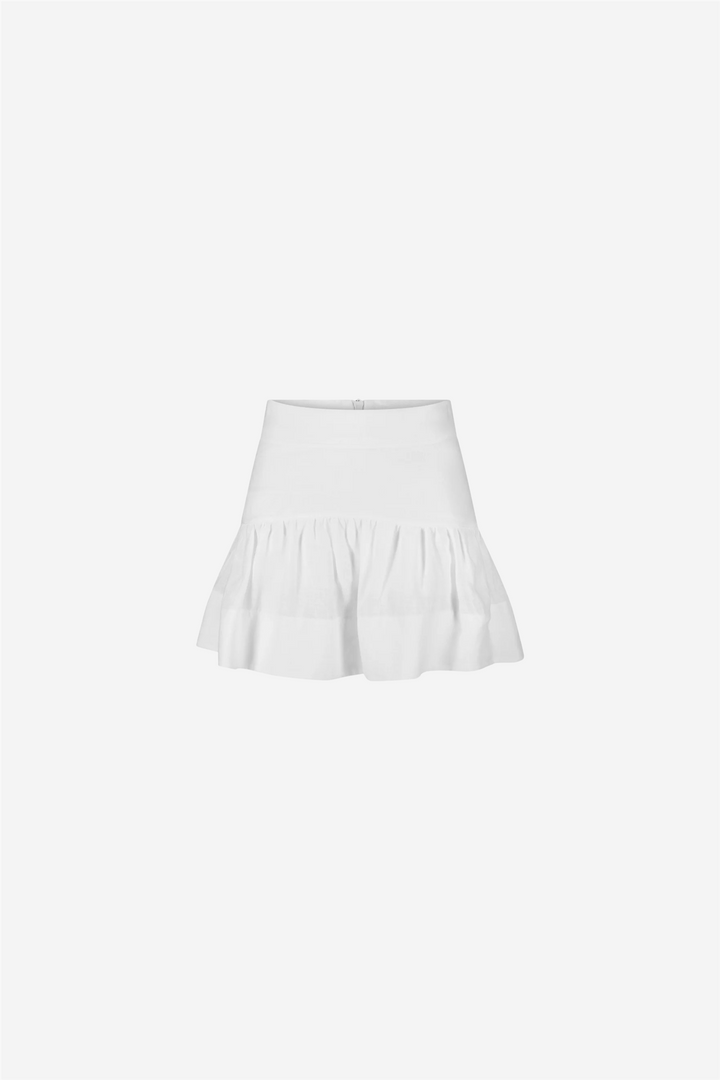 Anya Linen Skirt White