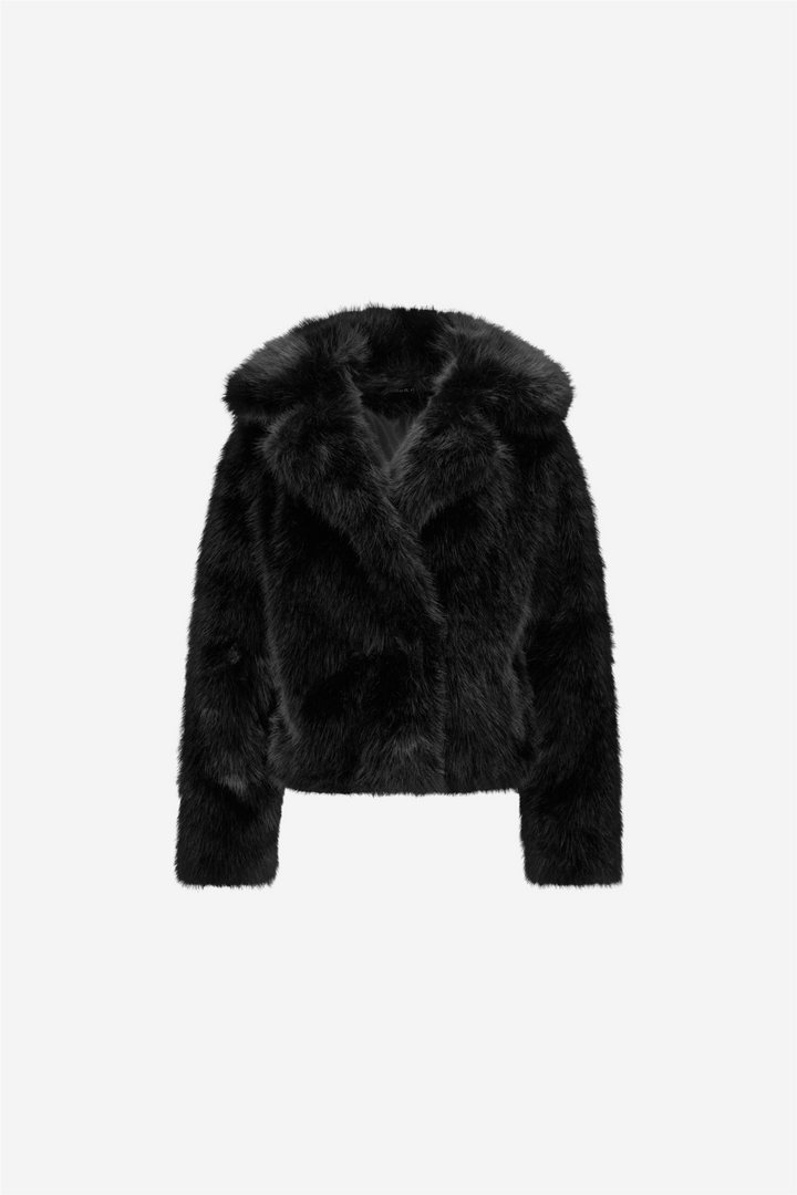 Sofia Fake Fur Jacket Black