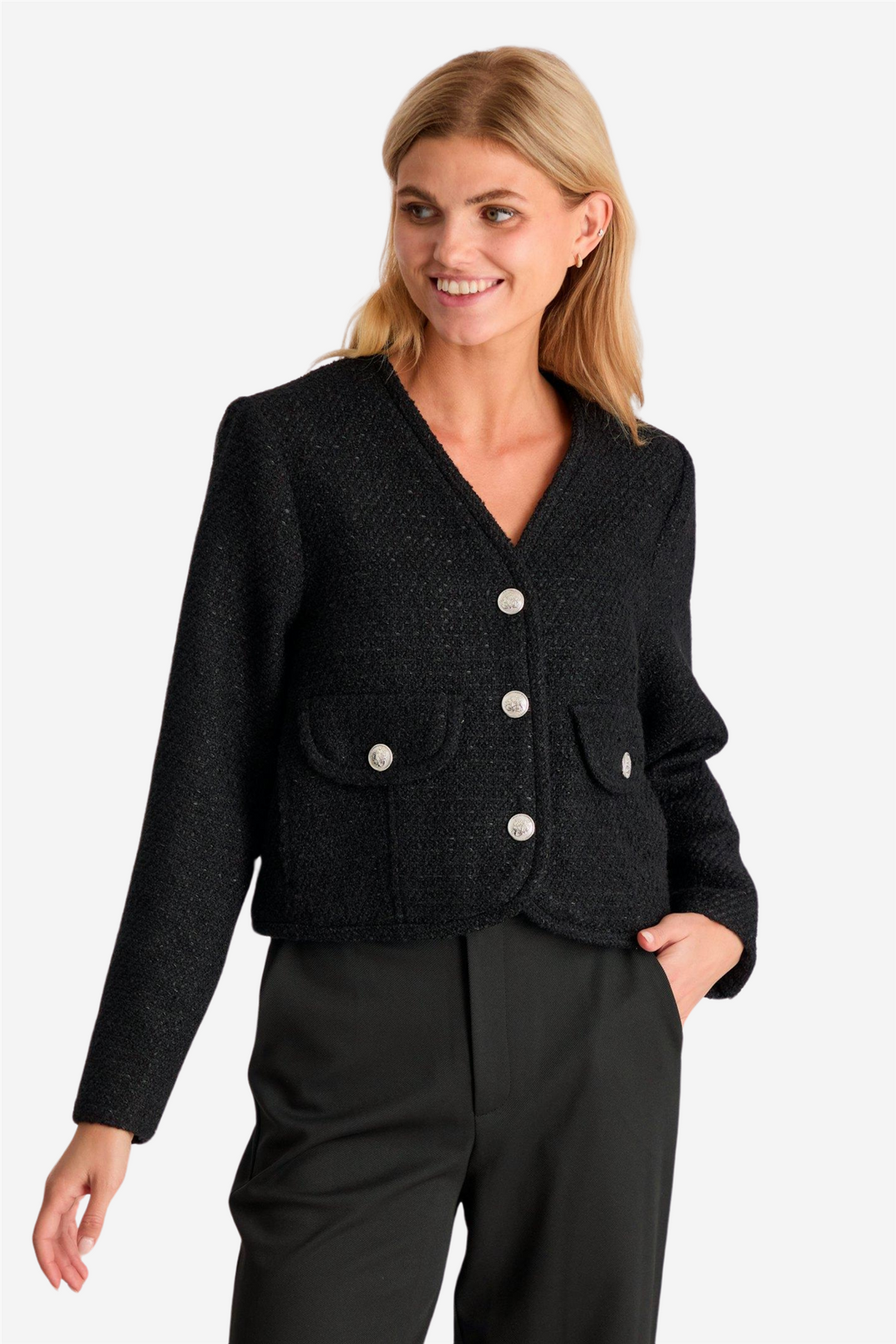 Manua Boucle Jacket Black