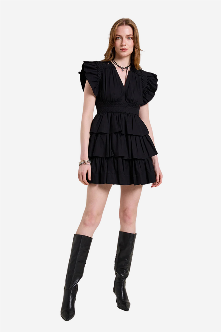 Aurora Mini Dress Onyx Black