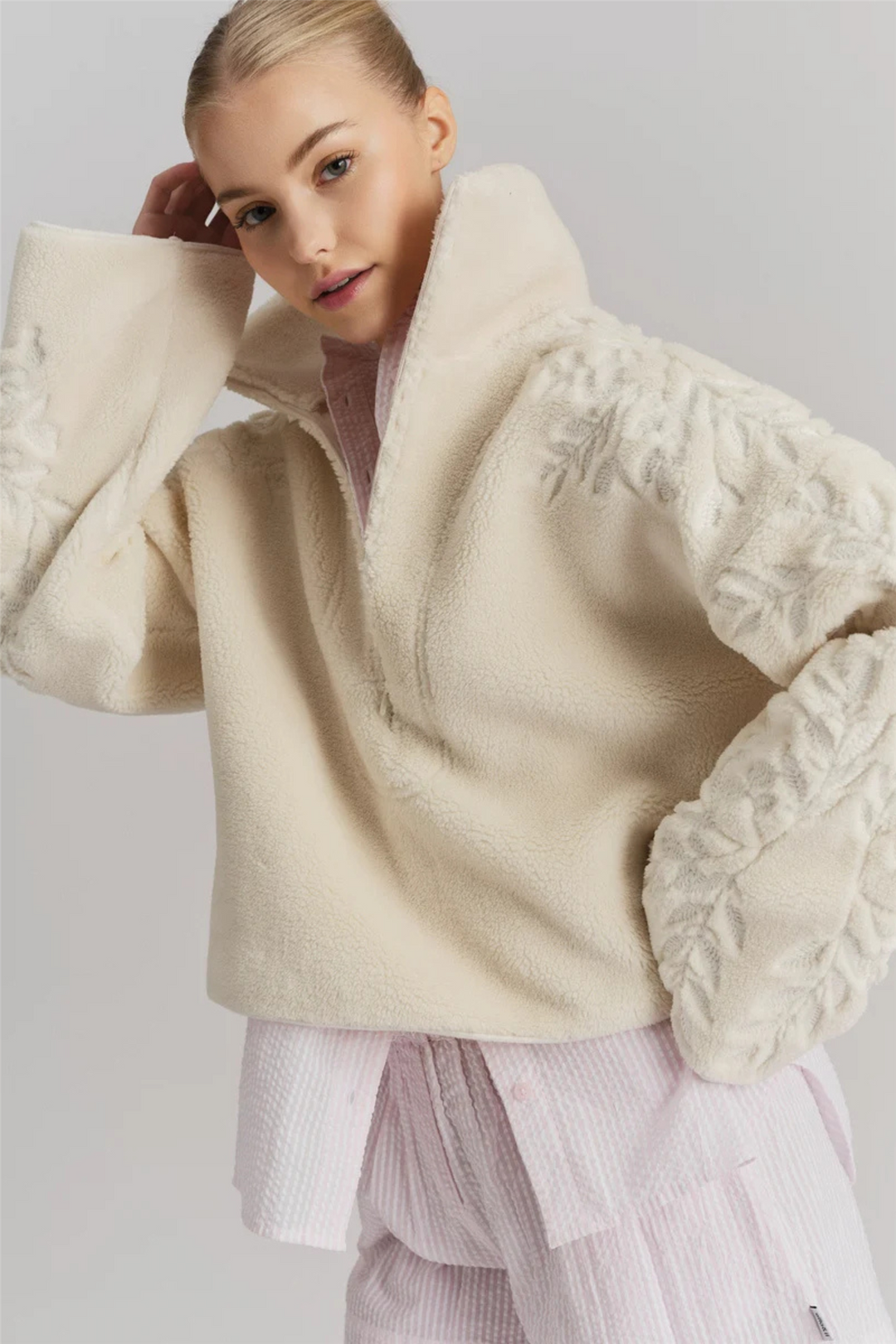 Enya Fleece Half Zip Cream
