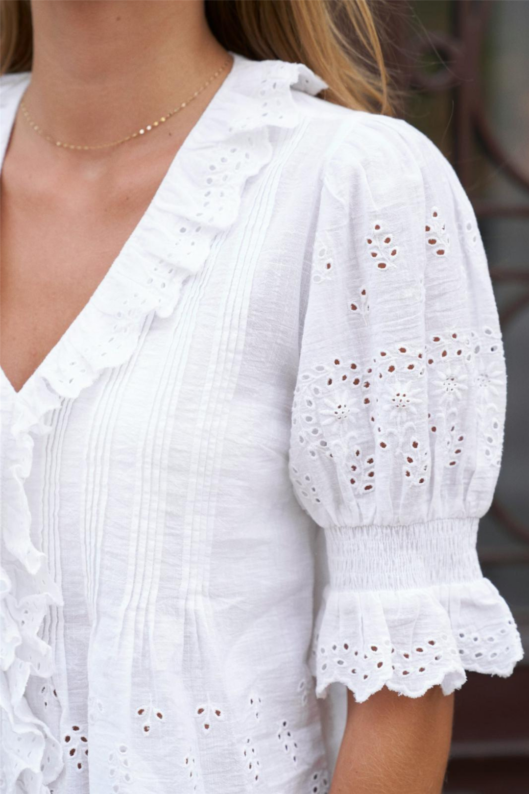 Talise Emb Blouse White