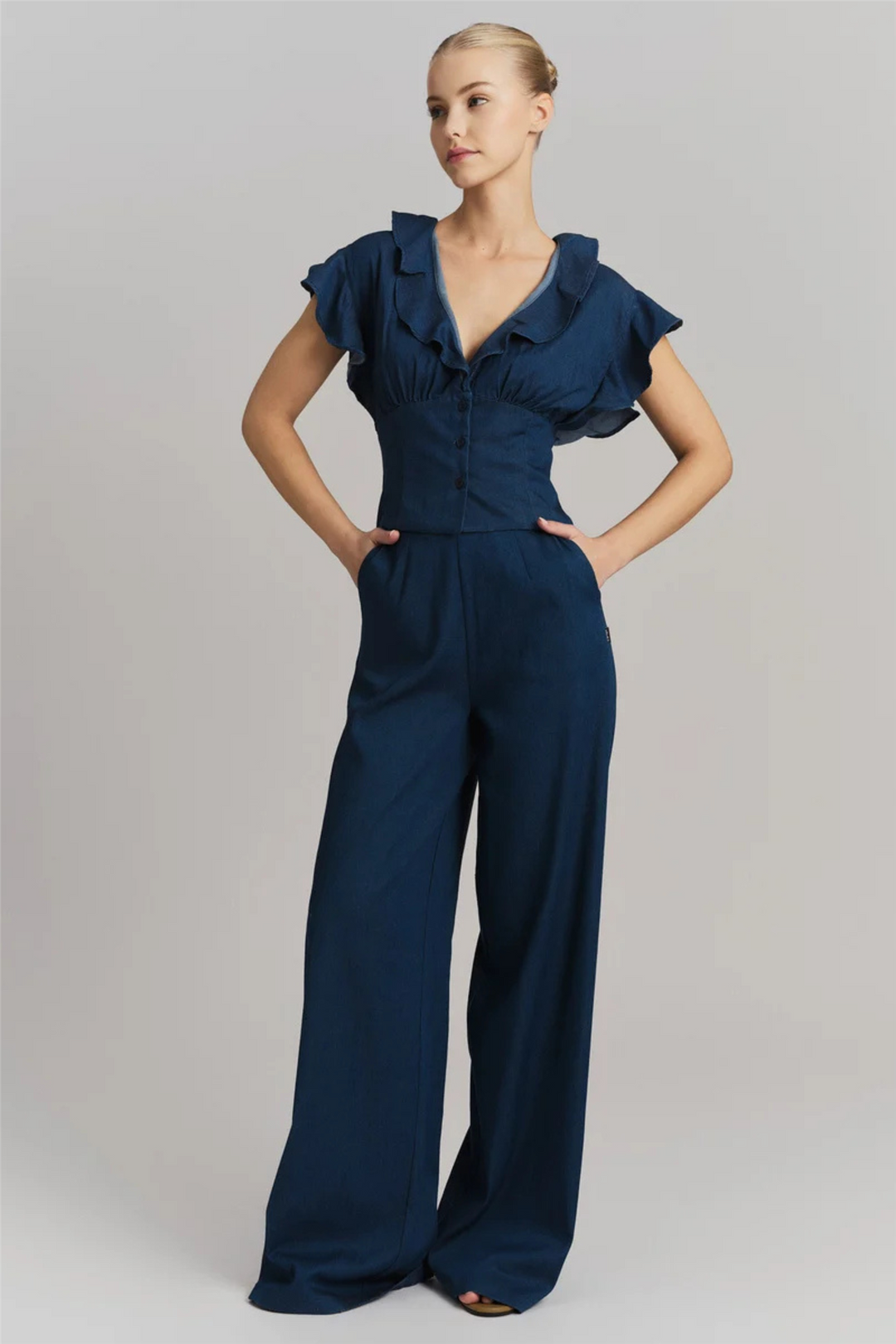 Dita Tencel Top Dark Blue