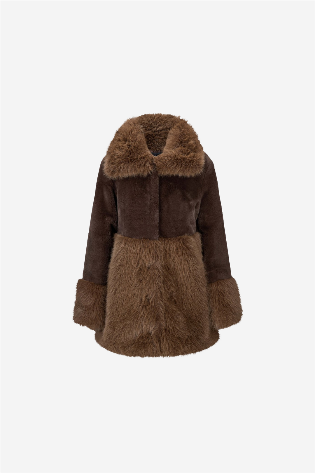 Anna Fake Fur Jacket Dark Brown