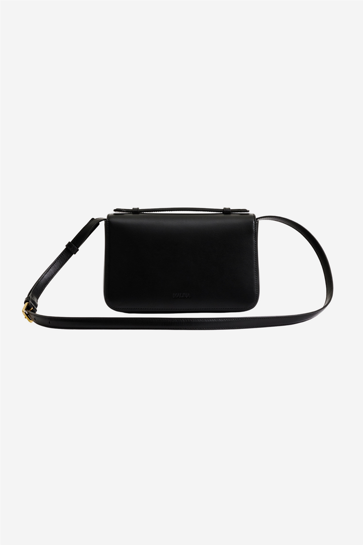 Monogram Leather Shoulder Bag Black