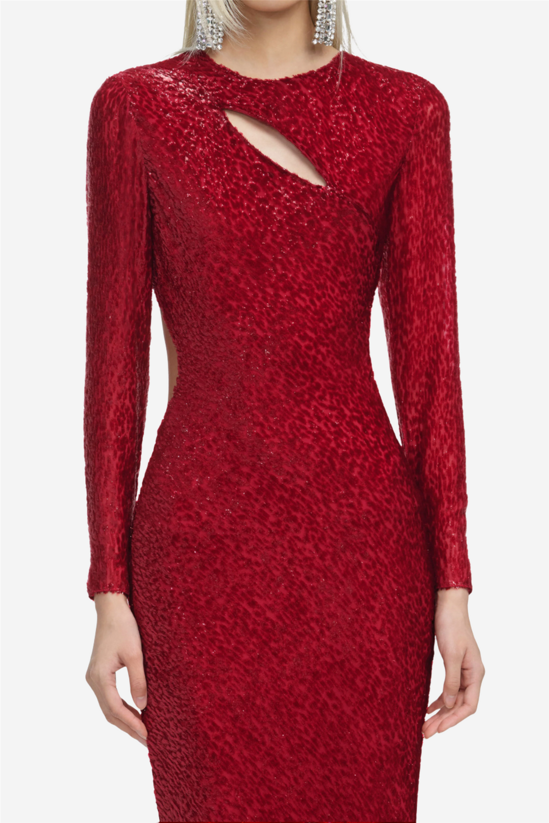 Red Fil Coupe Maxi Dress