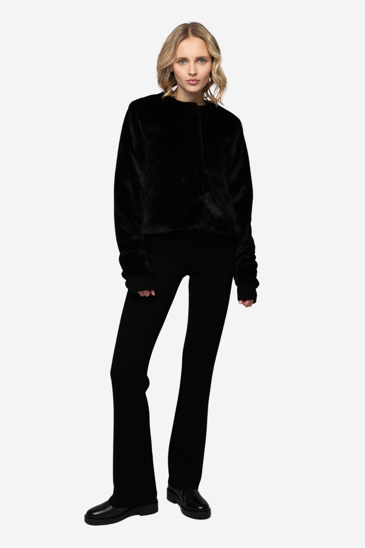 Carro Fake Fur Jacket Black
