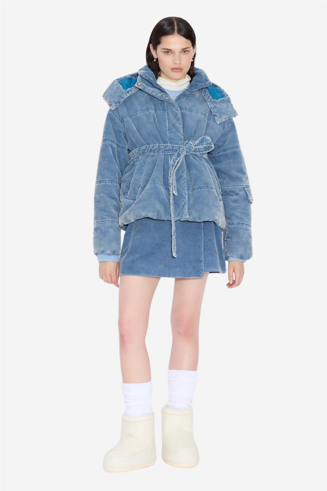 Steilia Corduroy Jacket Light Blue Mix
