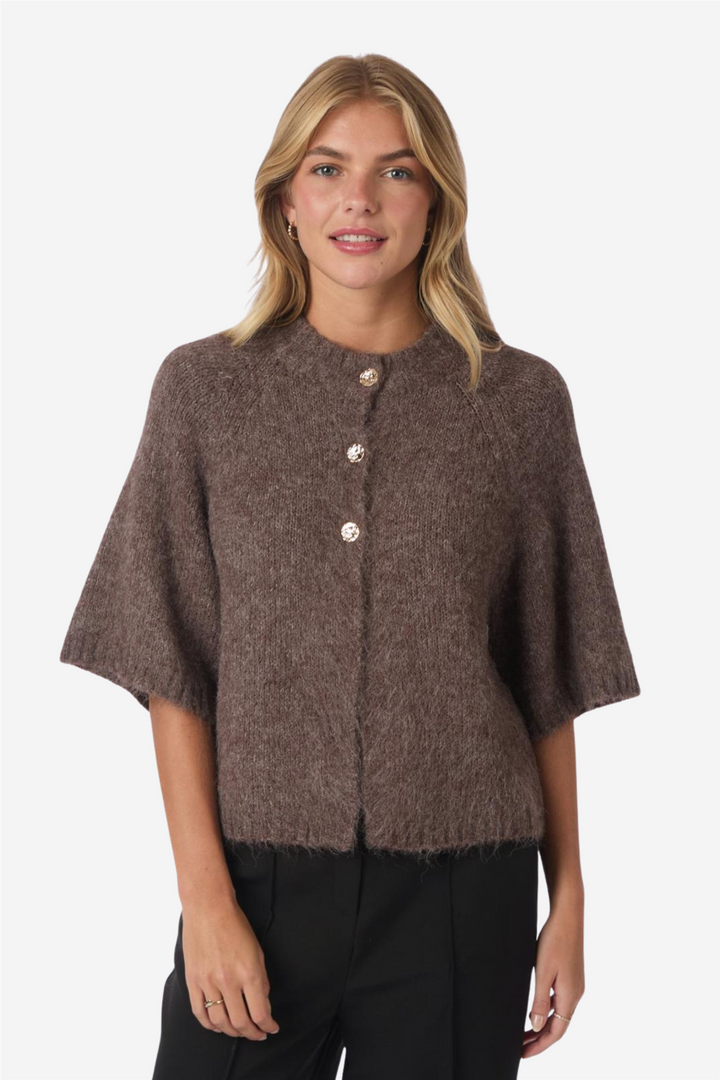 Benuta Fluffy Knit Cardigan Light Brown