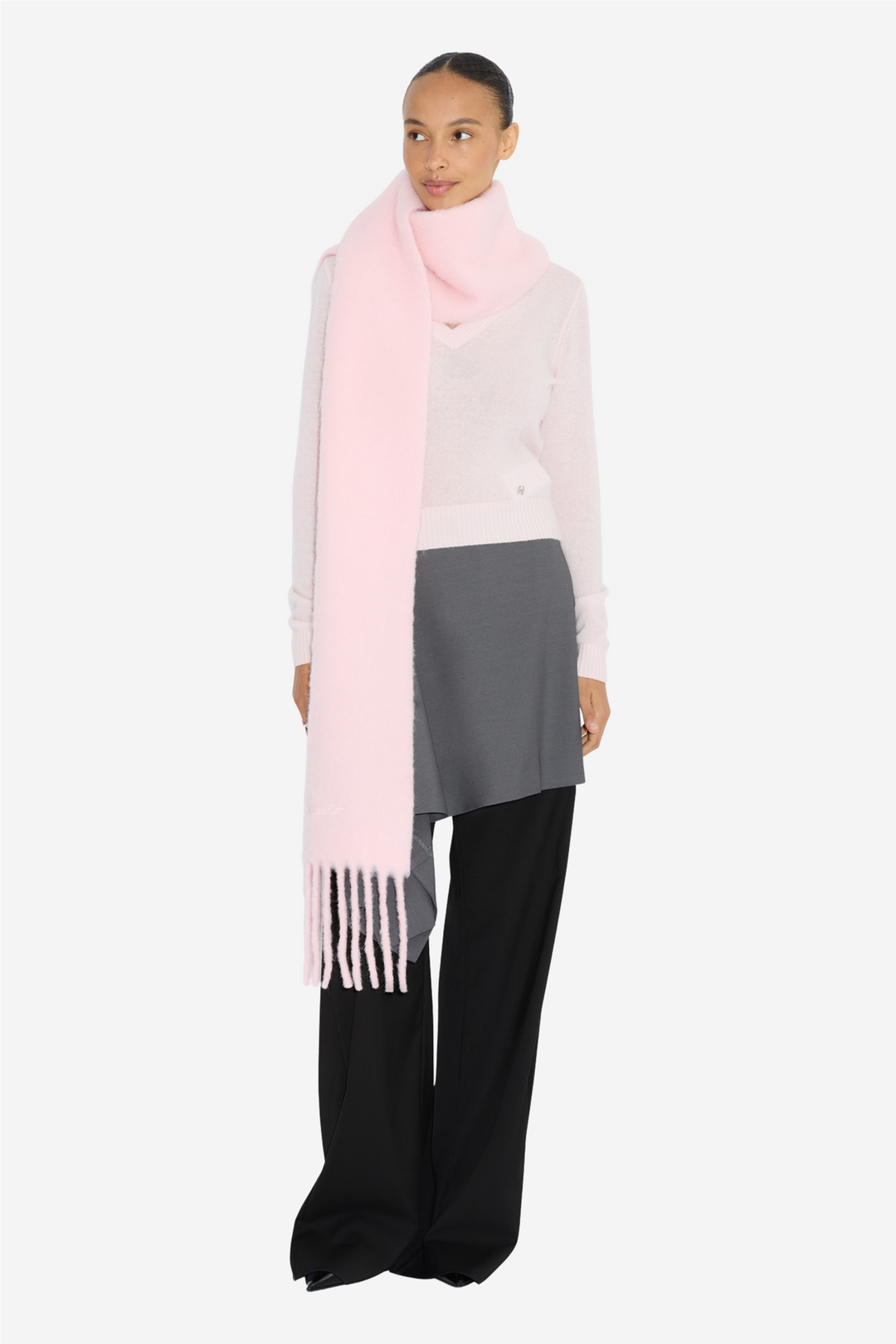 Aster Tassel Scarf Pink