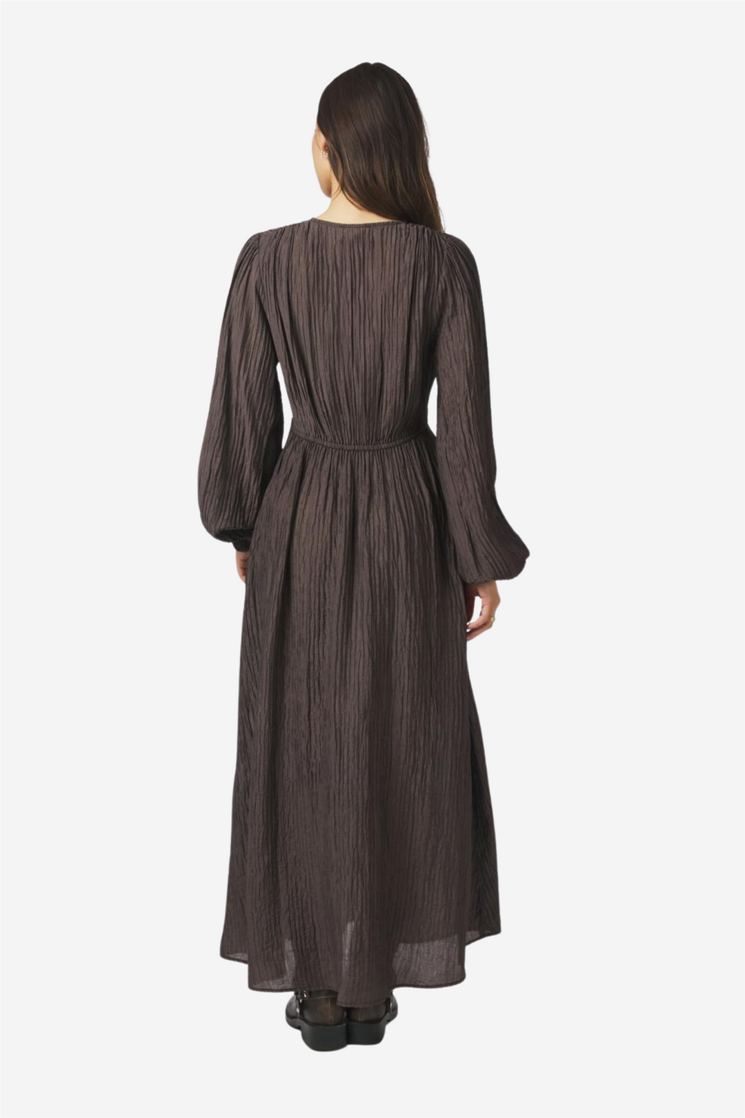 Silfi Crepe Dress Dark Brown