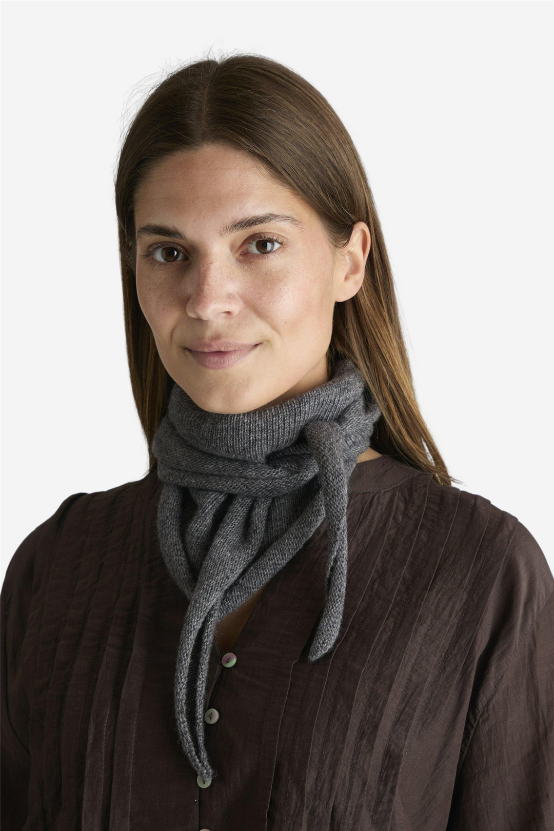 Misty Knit Scarf Anthracit Melange
