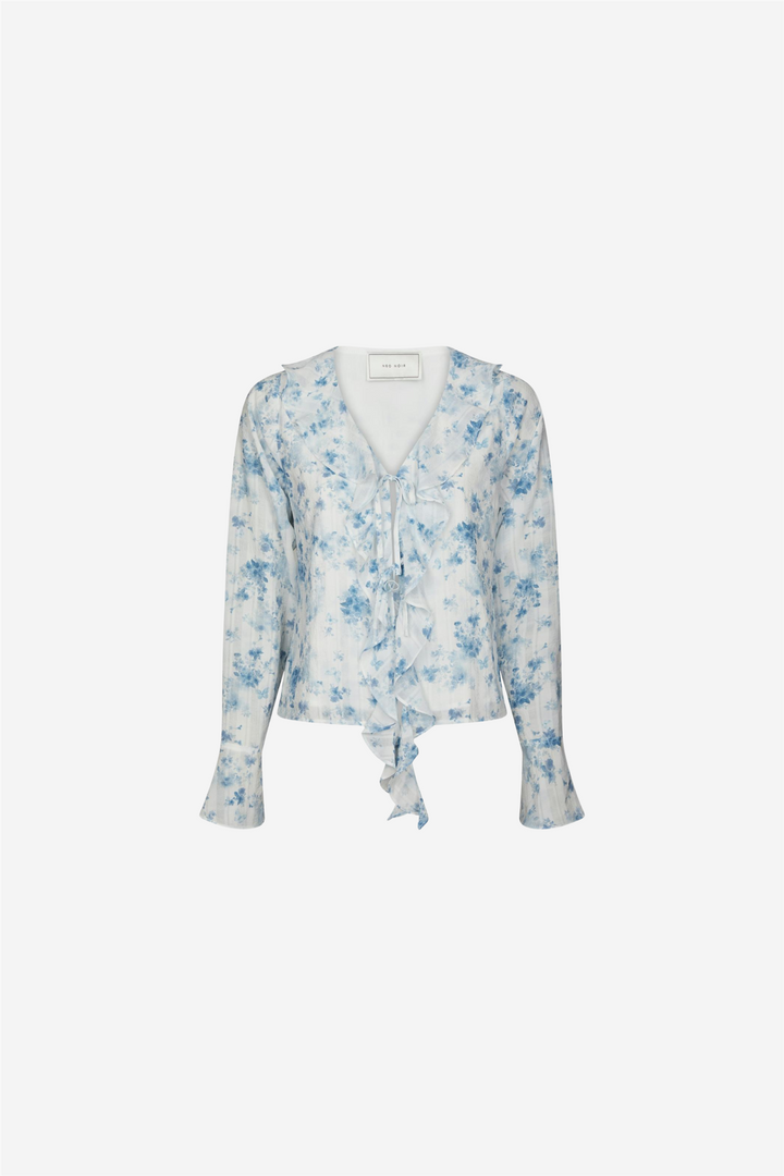 Anika Fleur Blouse Blue Floral