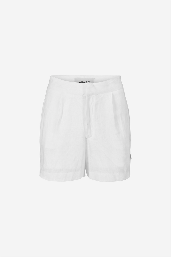 Freya Solid Linen Shorts White