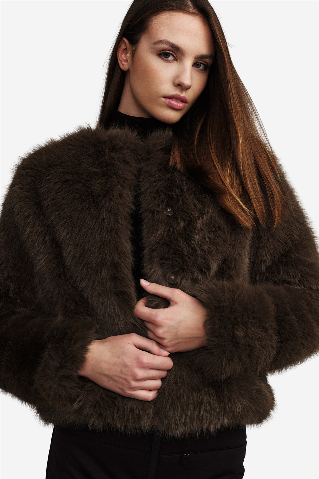 Tora Fake Fur Jacket Brown
