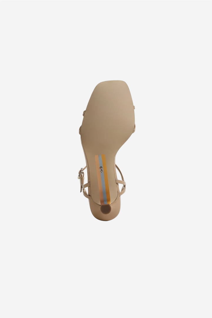 Presley Strappy Kitten Heel Sienna Tan Patent