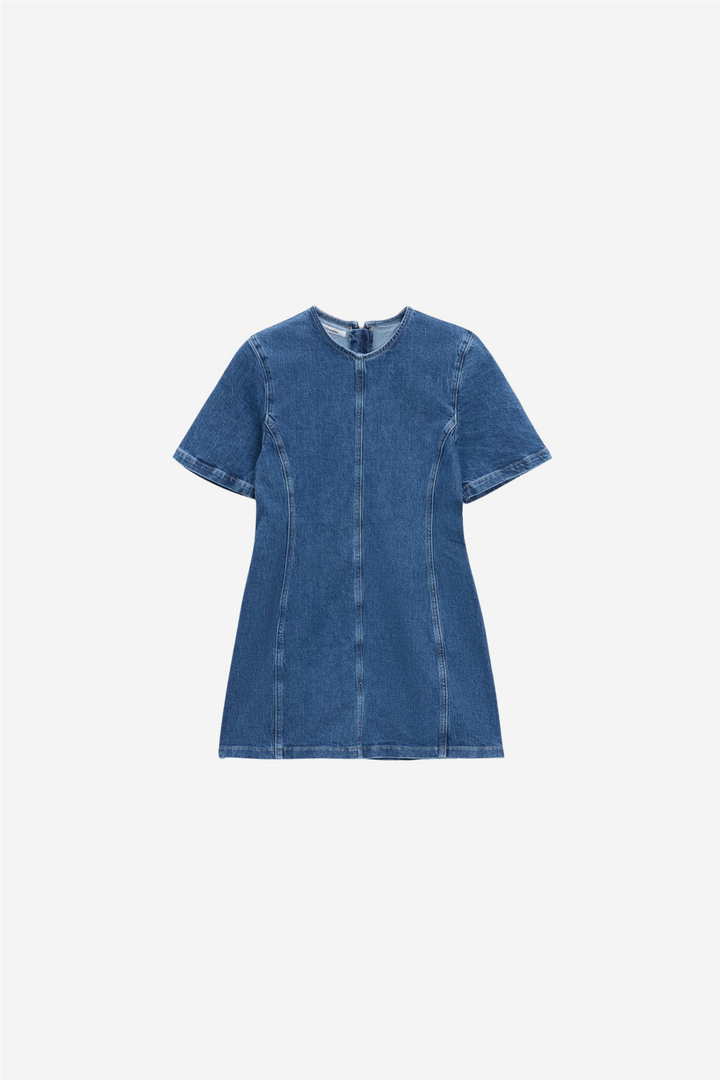 Short Denim Dress Blue