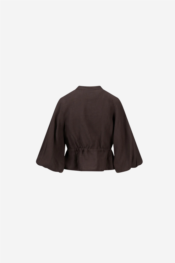 Camille Linen Shirt Dark Brown