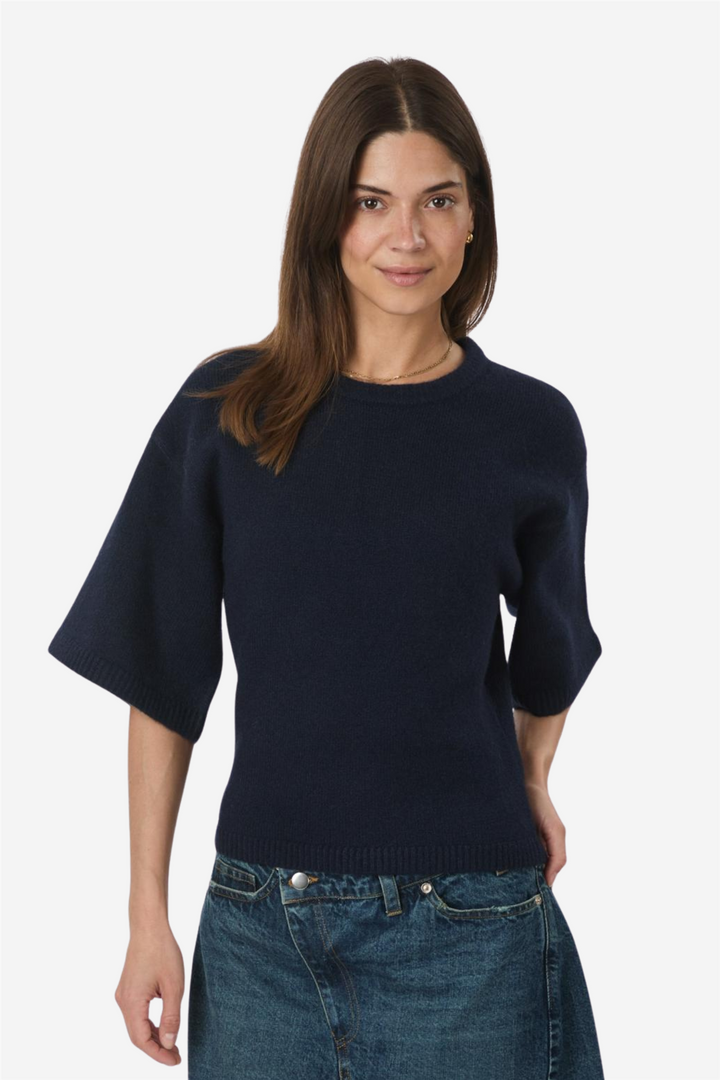 Asha Knit Tee Navy