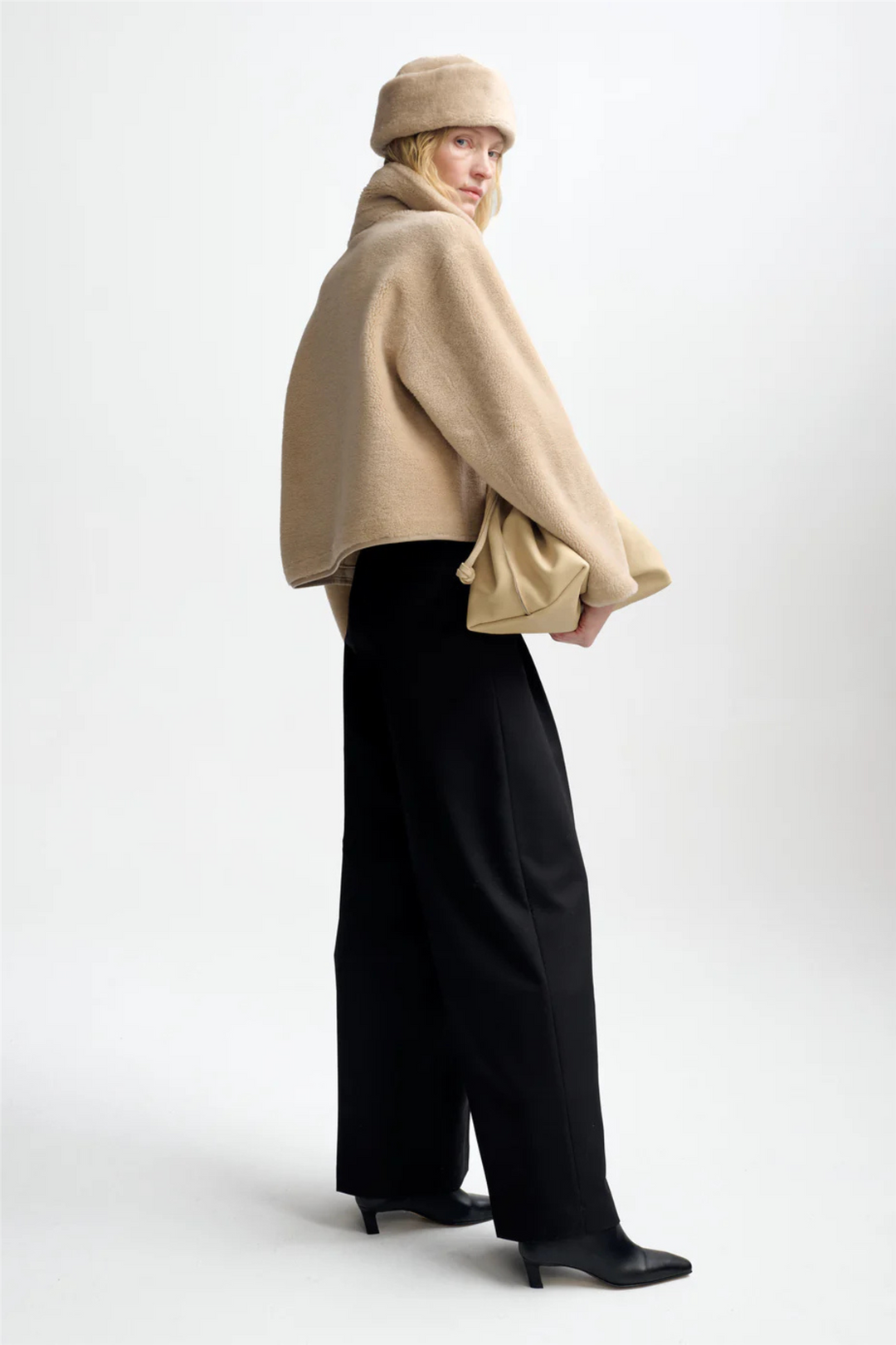 Lula Lamb Fur Jacket Beige