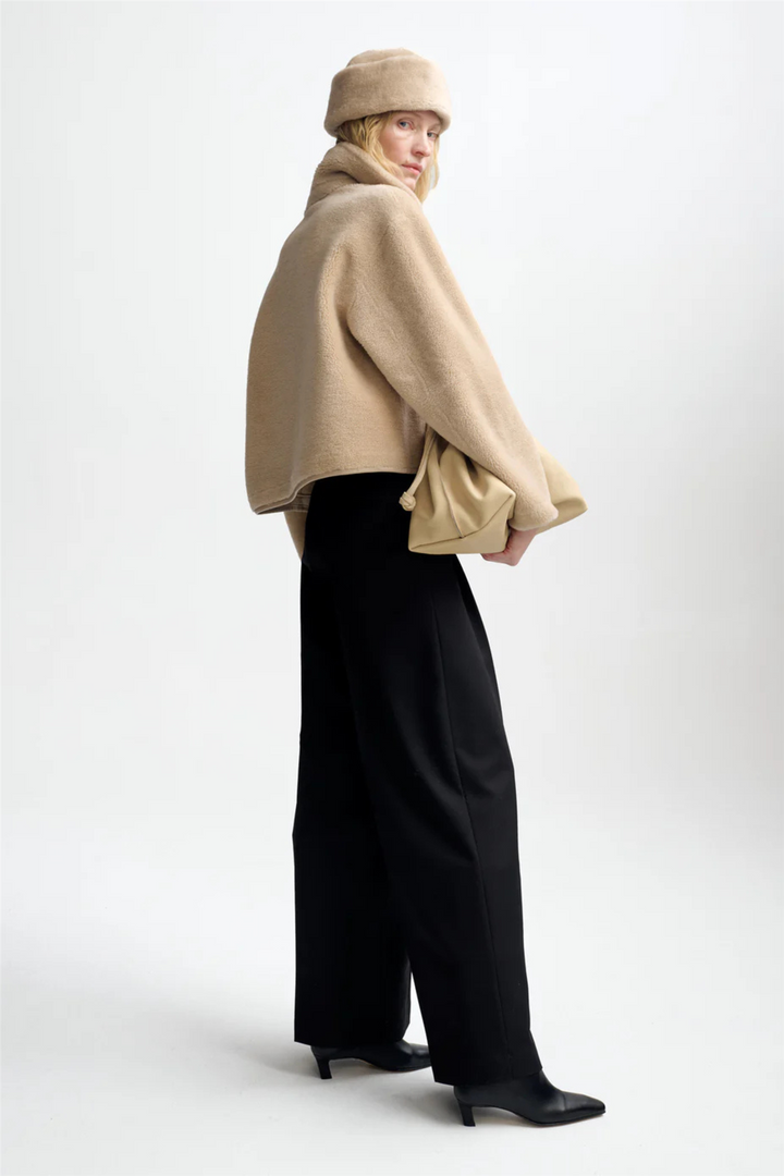 Lula Lamb Fur Jacket Beige