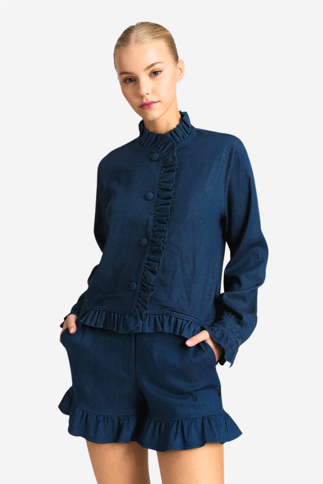Betty Tencel Jacket Dark Blue