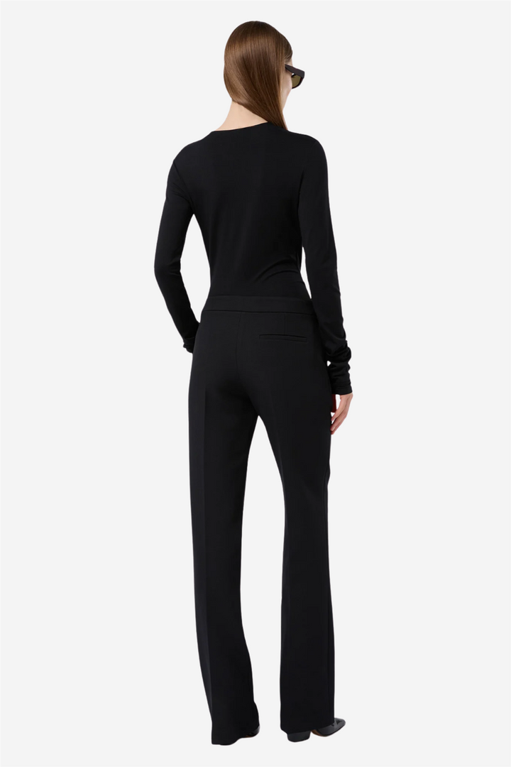Zelda Bodysuit Deep V Neck Black