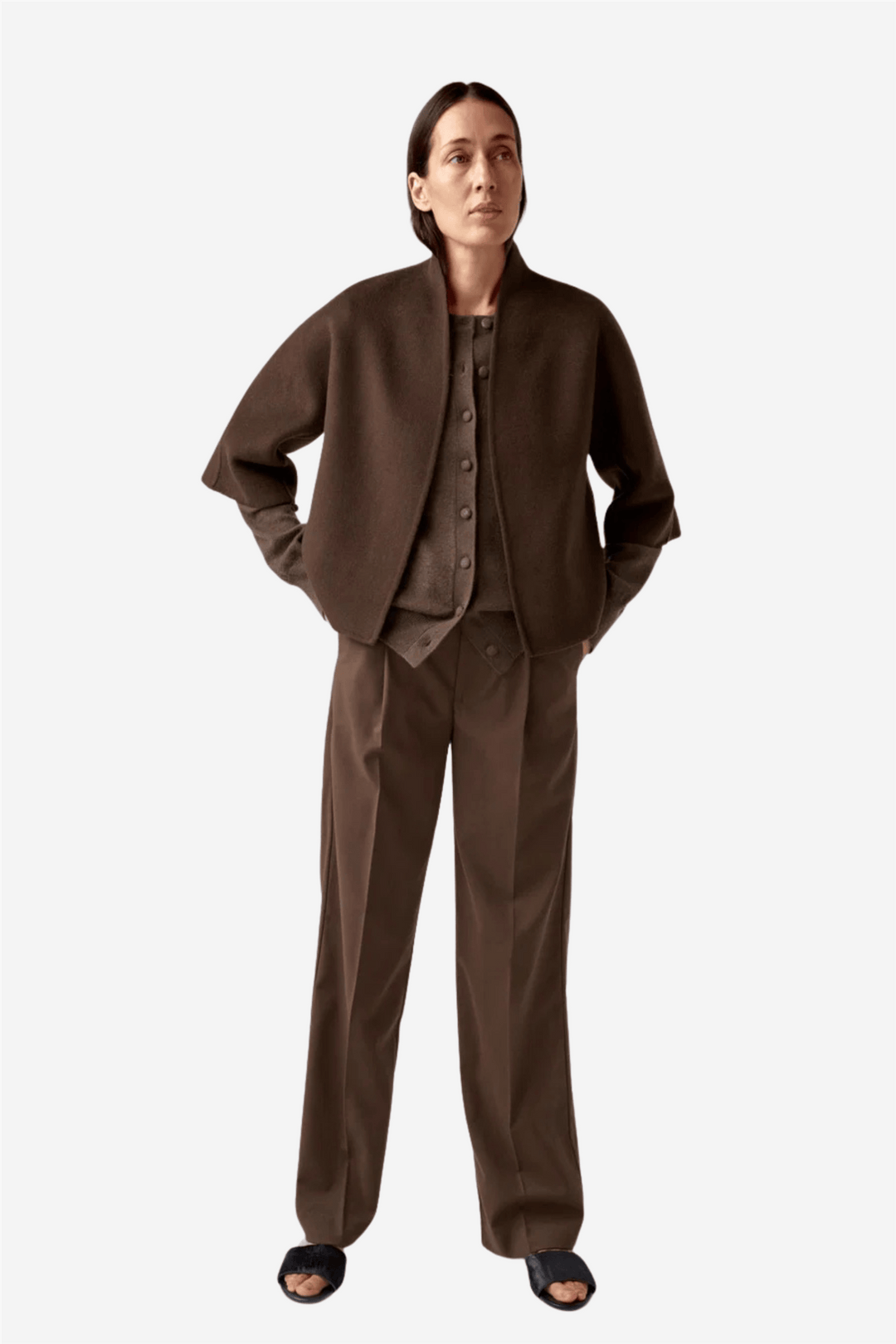 Aks Label Yttertøy Kira Wool Jacket Espresso