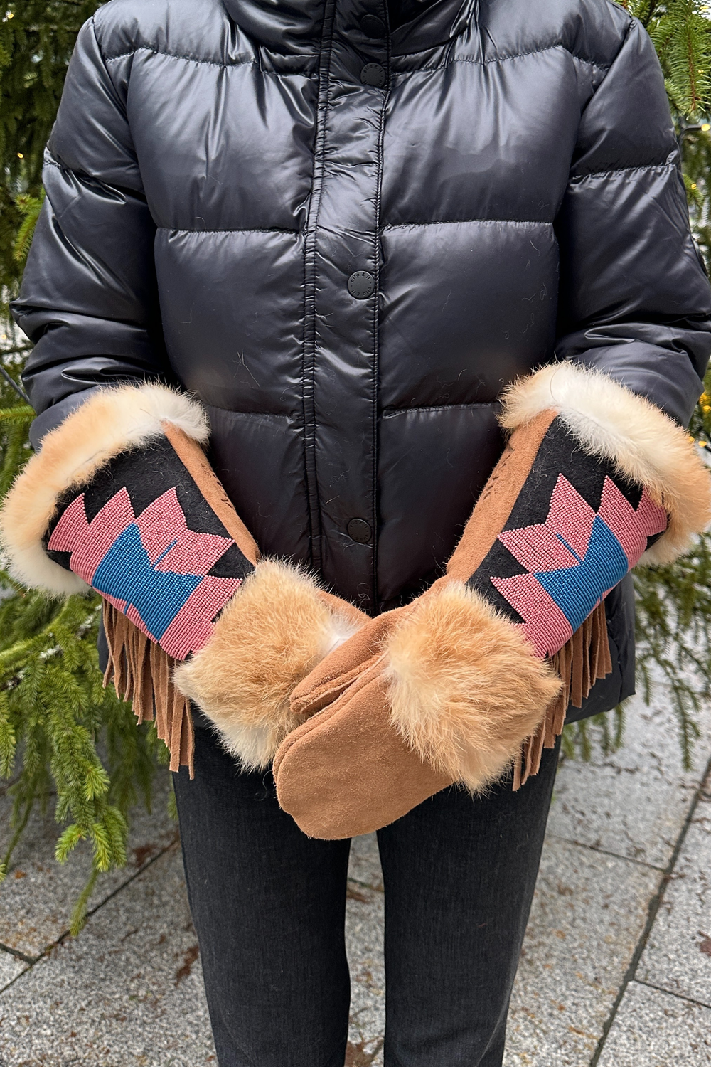 Astis Tilbehør Dias Brown Leather Mittens